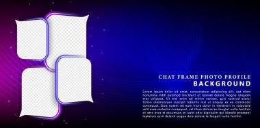 illustration of an chat frame background with text for sign corporate, advertisement business, social media post, billboard agency advertising, ads campaign, motion video, landing page, website header