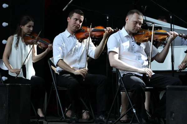 Odessa Ucrainagiugno 2021 Esecuzione Concerto Concerto Pubblico Gratuito Direttore Musicisti — Foto Stock