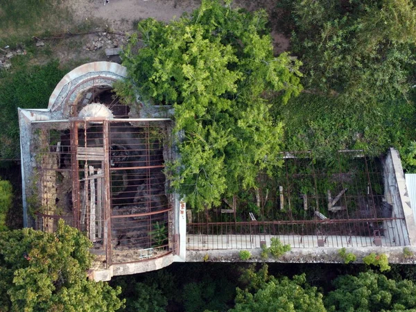 Serre Marazli Vieux Bâtiment Détruit Photographié Partir Drone — Photo