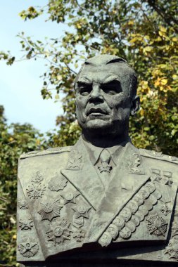 Odessa, Ukrayna Eylül, 2 bin 2021 Georgy Konstantinovich Zhukov Anıtı SSCB eski Savunma Bakanı