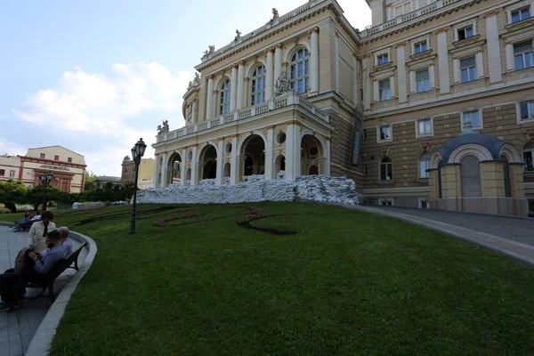 Odessa Ucraniajunio 2022 Odessa State Academic Opera Ballet Theatre Barreras — Foto de Stock