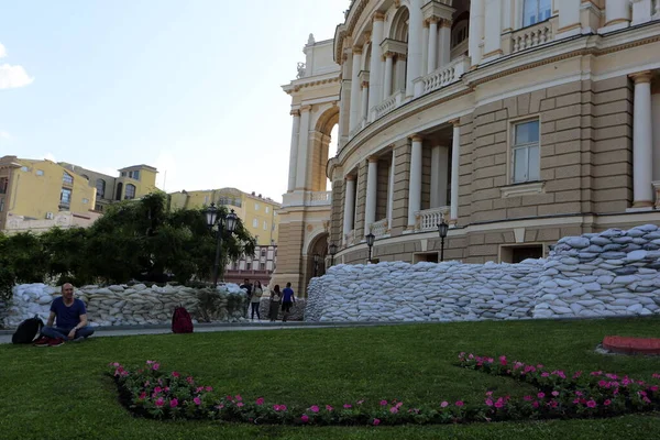 Odessa Ucraniajunio 2022 Odessa State Academic Opera Ballet Theatre Barreras — Foto de Stock