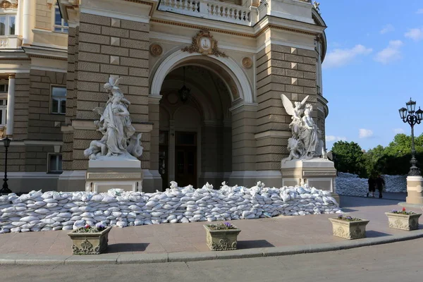 Odessa Ucraniajunio 2022 Odessa State Academic Opera Ballet Theatre Barreras — Foto de Stock