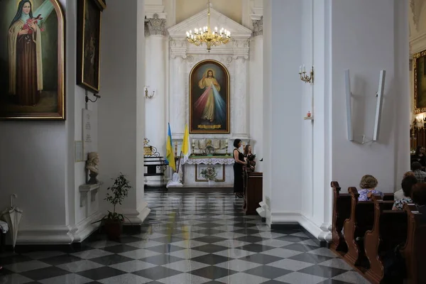Ucrânia Odessa Junho 2022 Concerto Caridade Catedra Católica Romana Orquestra — Fotografia de Stock