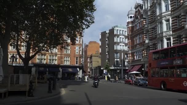Ekim 2021 Londra Nın Merkezinde Sloane Meydanı Nda Trafik Vardı — Stok video
