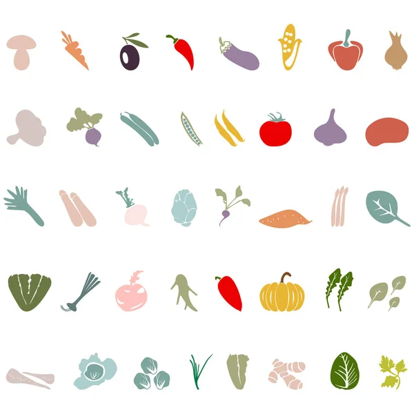 Colored vegetables. Olives, onions, ginger, pumpkin, peppers, mushrooms, potatoes, tomatoes, green beans, corn, leeks, spring onions and other vegetables.