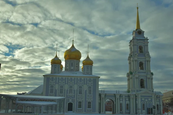 Успенский Собор Фоне Голубого Неба Облаками — стоковое фото