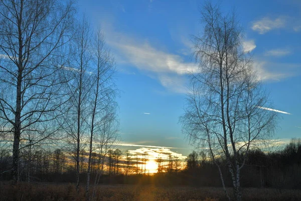 Parlak Güneşin Aydınlığıyla Aydınlanan Bulutlar — Stok fotoğraf