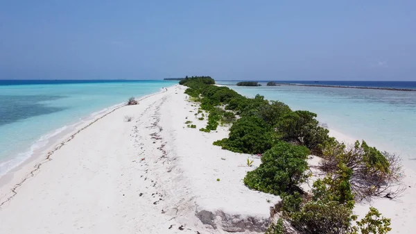 Мальдіви Курортують Острівний Вид Повітря Індійський Океан Атол Природи Пляж — стокове фото