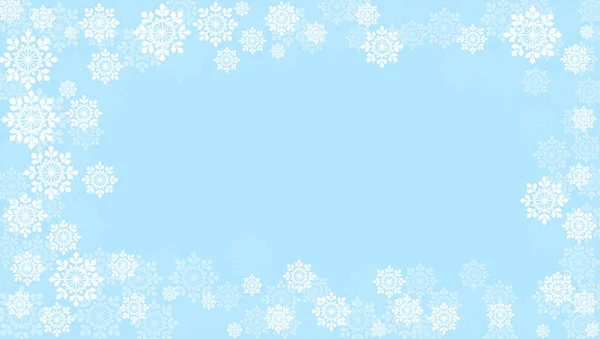 Vector Snow Covered Window Frame Snow Frame Frozen Window Ice — Stock Vector