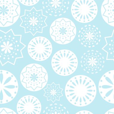 Vektör çizimi. Mutlu Noeller ve yeni yılınız kutlu olsun. Yuvarlak kar taneleri ile dantelli arka plan. Parlak desenler delinmiş Papel Picado deseni.
