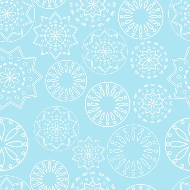 Vektör çizimi. Mutlu Noeller ve yeni yılınız kutlu olsun. Yuvarlak kar taneleriyle çizgili dantel arka plan. Parlak desenler delinmiş Papel Picado deseni.