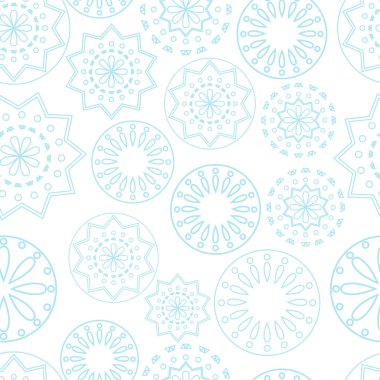 Vektör çizimi. Mutlu Noeller ve yeni yılınız kutlu olsun. Yuvarlak kar taneleriyle çizgili dantel arka plan. Parlak desenler delinmiş Papel Picado deseni.