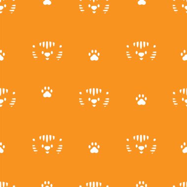 Vektör çizimi. 2022 'nin Çin sembolü olan kaplanlı yeni yıl ve noel pürüzsüz. Çizgi film tarzında bir hayvan. Çocuk çizimi. Baskı ve promosyon ürünleri için çağdaş sanat.