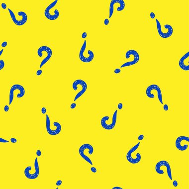 Vektör çizimi. Soru işaretleri kusursuz desen. Elle çizilmiş soru işaretli kusursuz vektör deseni. Grunge hipster geçmişi. Siyah noktalama işaretleri, el çizimi..
