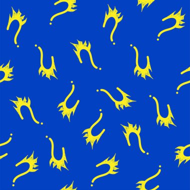 Vektör çizimi. Soru işaretleri kusursuz desen. Elle çizilmiş soru işaretli kusursuz vektör deseni. Grunge hipster geçmişi. Siyah noktalama işaretleri, el çizimi..