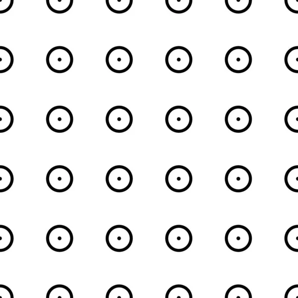 Ilustración Vectorial Patrón Geométrico Sin Costura Puntos Sólidos Círculos Lineales — Archivo Imágenes Vectoriales