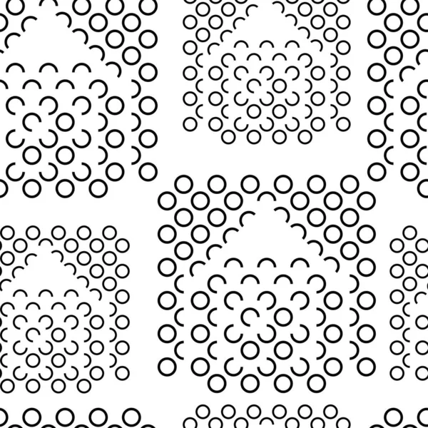 Εικονογράφηση Διανύσματος Γεωμετρικό Μοτίβο Χωρίς Ραφή Κύκλος Περιγράμματος Ημικύκλιο Και — Διανυσματικό Αρχείο