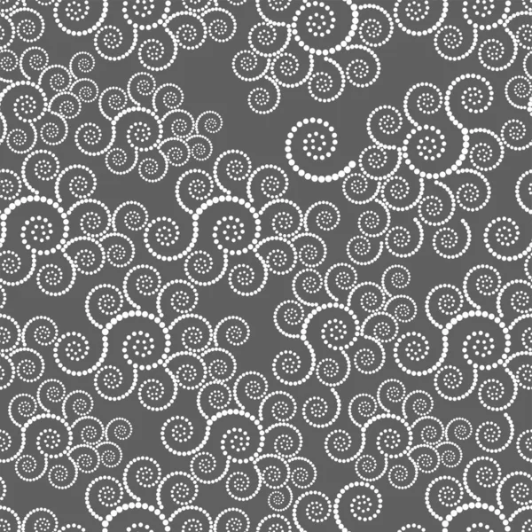 Vecteur Modèle Géométrique Sans Couture Pois Monochromes Forme Spirale Fond — Image vectorielle