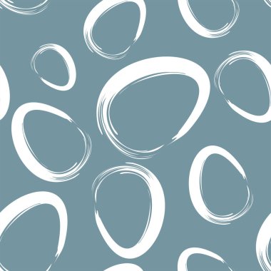 Vektör. Paskalya tasarımı, el fırçası darbeleri, pastel renkli yumurtalar. Modern minimalist tarzda. Kusursuz desen, bir kartpostal, afiş, broşür, poster ve diğer promosyon ürünleri için arka plan.