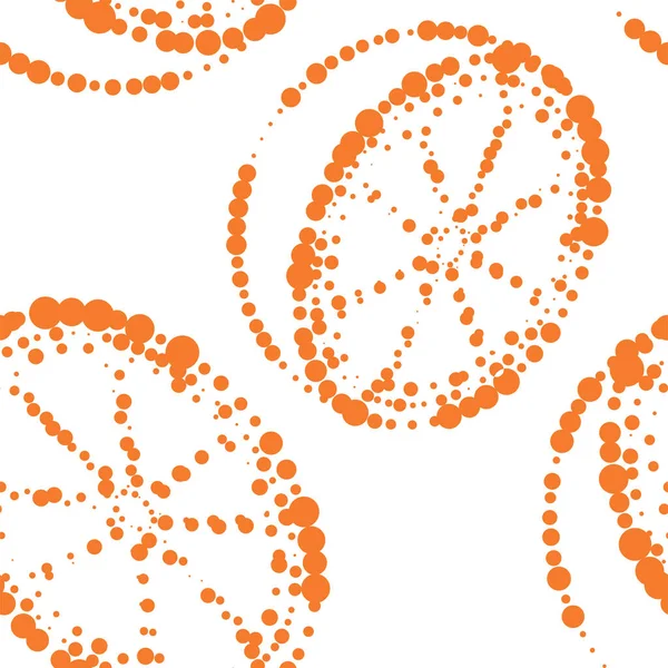 Εικονογράφηση Διανύσματος Γεωμετρικό Μοτίβο Χωρίς Ραφή Ζουμερό Πορτοκάλι Λεμόνι Που — Διανυσματικό Αρχείο