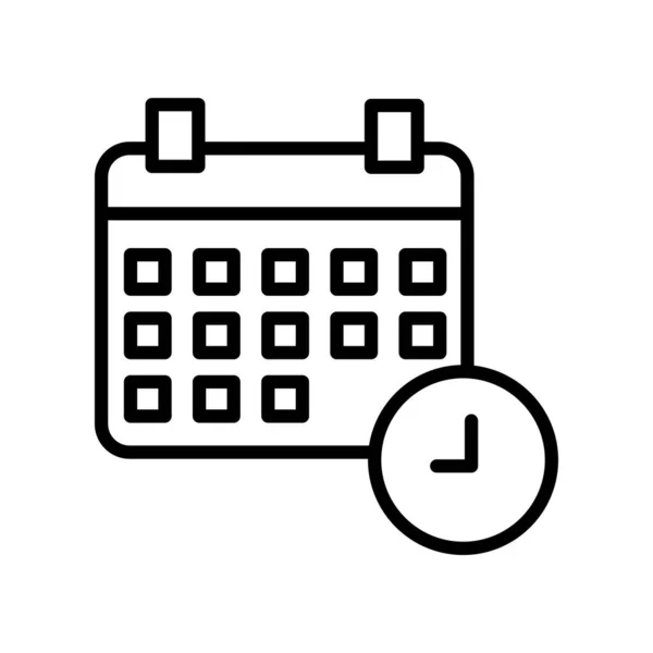 Redigerbar Vektorgrafik Kalenderikoner Inställda Deadlines Timglas Tid Pengar Tidsplanering Titta — Stock vektor