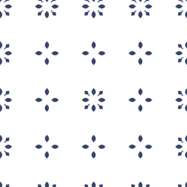 Vektör. Yama işi tarzında kusursuz Akdeniz geometrik deseni. Talavera şablonu. Portekiz Azulejo 'su. Türk dekorasyonu. Fas mozaiği. İspanyol porseleni. Seramik yemekler, halk süsleri..