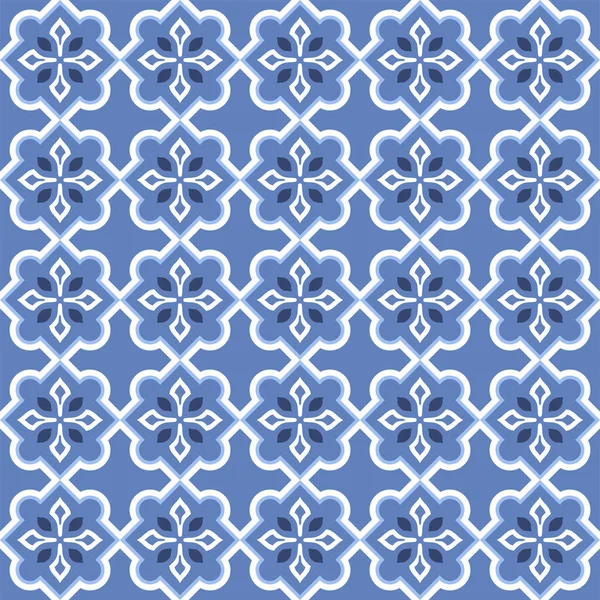 Vecteur Modèle Géométrique Méditerranéen Sans Couture Patchwork Modèle Talavera Azulejo — Image vectorielle