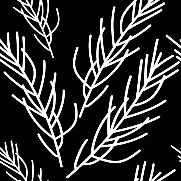 Vektör. Mutlu Noeller, kusursuz yeni yıl. Typographic ürünleri için tasarım şablonu. Kışın ambalaj kağıtları, tebrik kartları, tekstil ürünleri, markalaşma. Basit el çizimi ladin dalı.