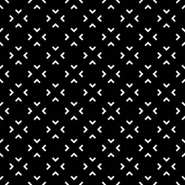 Vektör. Siyah ve beyaz, soyut, etnik, kusursuz bir model. Açı ayraçlarının arkaplanı. Mozaik. Ambalaj kağıdı, tekstil baskısı, web tasarımı, kapak, reklam ve tipografik ürünlerin tasarımı.