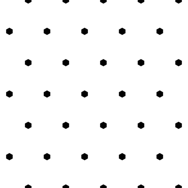 Vektorillustration Sechseck Struktur Schwarz Weißes Geometrisches Nahtloses Muster Mosaik Abstrakten — Stockvektor
