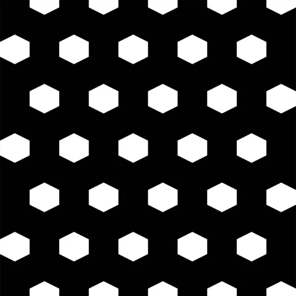 Vector Illustration Hexagon Texture Black White Geometric Seamless Pattern Mosaic — Stock Vector