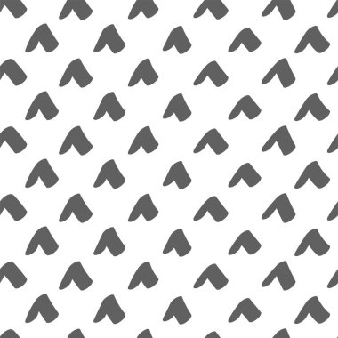 Vektör. Gri ve beyaz arka plan. Sanatsal arkaplan, elle çizilmiş basit şekiller, kontrol işaretleri. Mozaik soyut arka plan. Tekrarlanan geometrik doku.