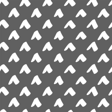 Vektör. Gri ve beyaz arka plan. Sanatsal arkaplan, elle çizilmiş basit şekiller, kontrol işaretleri. Mozaik soyut arka plan. Tekrarlanan geometrik doku.