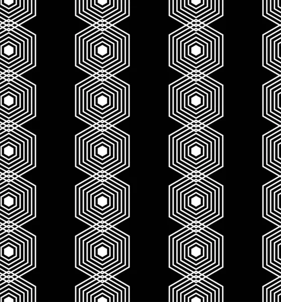 Εικονογράφηση Διανύσματος Υφή Του Εξάγωνα Περίγραμμα Μαύρο Και Άσπρο Γεωμετρικό — Διανυσματικό Αρχείο