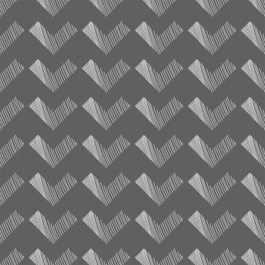 Vektör. Beyaz ve gri arka plan. Sanatsal arkaplan, elle çizilmiş basit şekiller, kontrol işaretleri, vuruşlar. Mozaik soyut arka plan. Tekrarlanan geometrik doku.