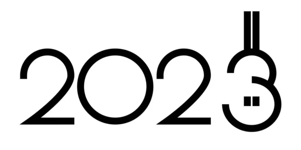 Vecteur Bonne Année 2023 Logo Texte Design Modèles Conception Avec — Image vectorielle