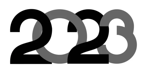 Vector Gelukkig Nieuwjaar 2023 Logo Tekst Ontwerp Design Sjablonen Met — Stockvector