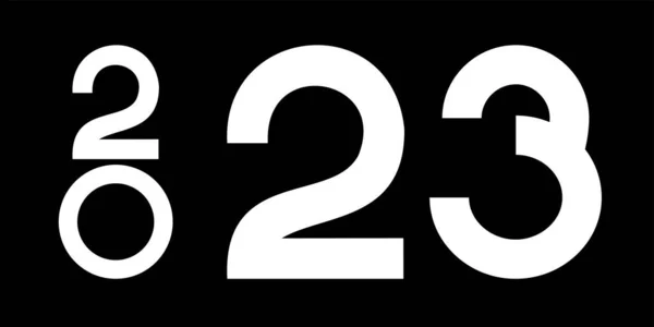 Vector Happy New Year 2023 Logo Text Design Design Templates — Vettoriale Stock