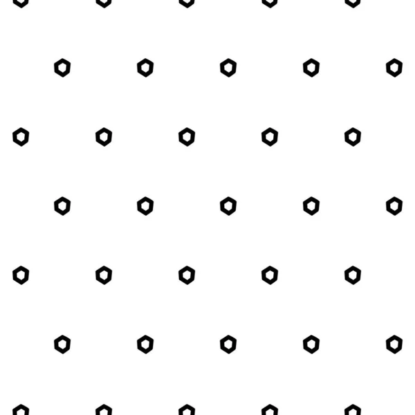 Vector Texture Contour Hexagon Monochrome Black White Grey Geometric Seamless — Stok Vektör