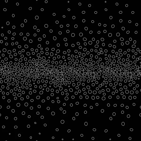 Vector Hand Drawn Polka Dot Texture Spotted Grey Black White — Stockový vektor