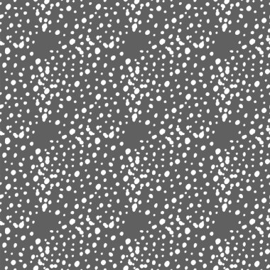 Vector. Hand drawn polka dot texture. Spotted grey, black and white background. Geometric abstract pattern with hand drawn circles. Drawn dots in the shape of a circle. Flow, halftone gradient.