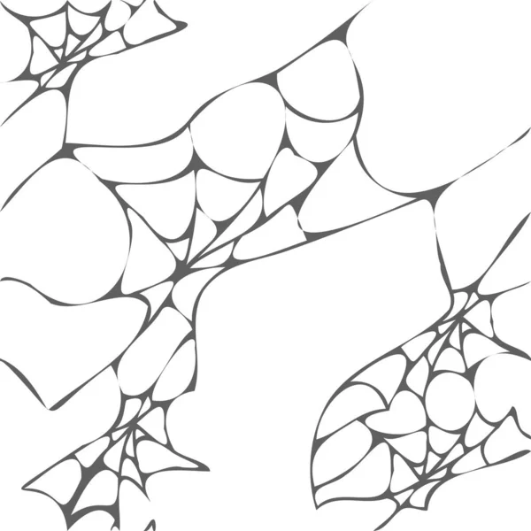 Vektor Illusztráció Halloween Zökkenőmentes Minta Pókhálóval Falon Ünnepi Dekoráció Boldog — Stock Vector