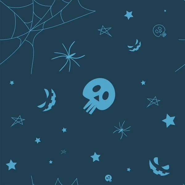 Vector Feliz Fundo Colorido Halloween Estilo Desenho Animado Engraçado Fundo — Vetor de Stock