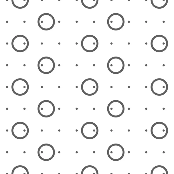 Ilustración Vectorial Patrón Geométrico Sin Costura Círculo Contorno Sólido Puntos — Archivo Imágenes Vectoriales