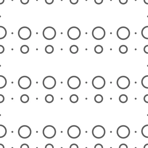 Ilustración Vectorial Patrón Geométrico Sin Costura Puntos Sólidos Círculos Lineales — Archivo Imágenes Vectoriales