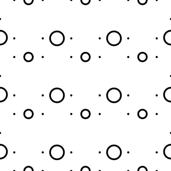 Vektorová Ilustrace Geometrický Bezešvý Vzor Pevné Tečky Lineární Kruhy Řadách — Stockový vektor