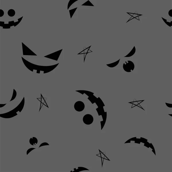 Vector Seamless Repeating Cartoon Face Pattern Thanksgiving Halloween Concept Seasonal — Stock Vector