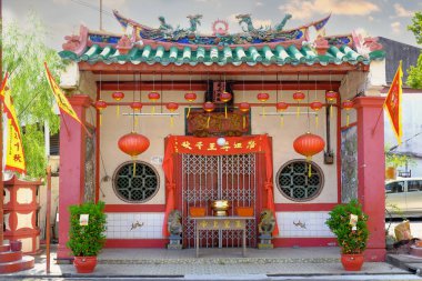 Melaka City, Malezya 'daki ünlü Çin tapınağı. 
