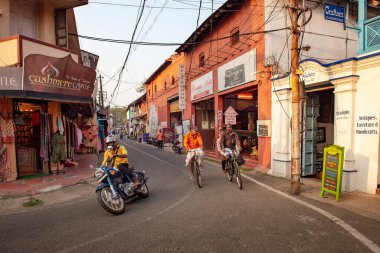 Kochi tarihi ve ünlü caddesi Mattancherry Bölgesi, Hindistan